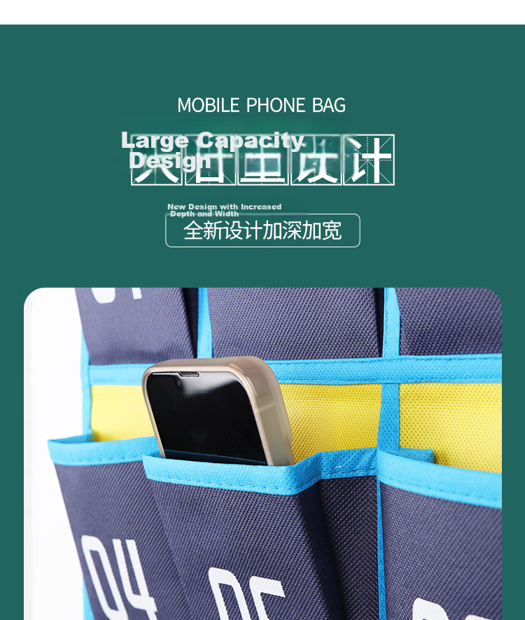 TaTanice Phone Storage Pouch, 36 Compartments, Suitable for Classrooms And Offices, Thickened Non-Woven Fabric, Hooks Included 7