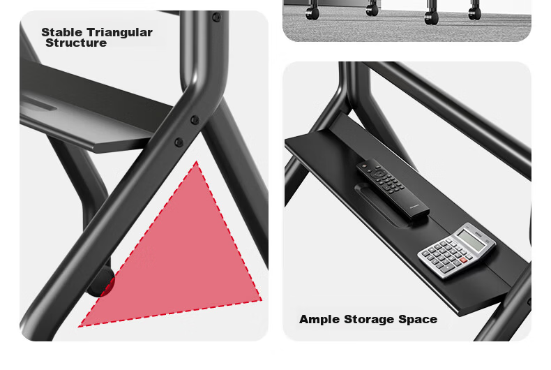 Aige Mobile TV Stand for 32-75 Inch TVs, Universal Floor-Standing TV Mount, TV Cart, Video Conference Display Mobile Trolley Floor TV Stand 3