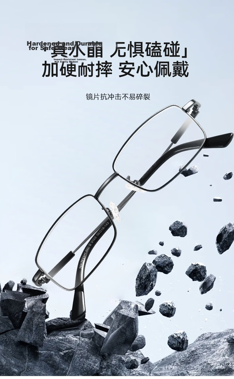 Mr. PuTian Reading Glasses for Men And Women, Crystal Stone Portable Foldable Wear-Resistant High-Quality Genuine High-Definition Reading Glasses, 3.5 Diopter 7