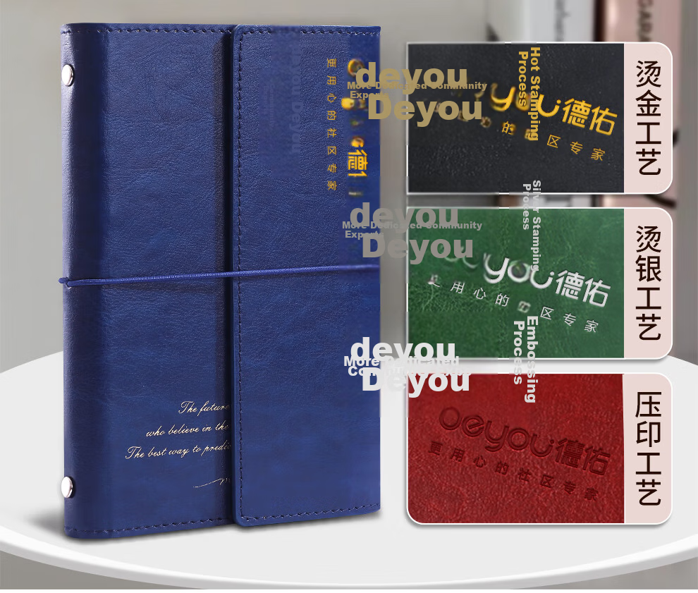 Jiaran Heng Vintage Leather Cover Premium Business Notebook A6 Refillable Notebook Simple High-Quality Customizable Logo Travel Journal Red 4