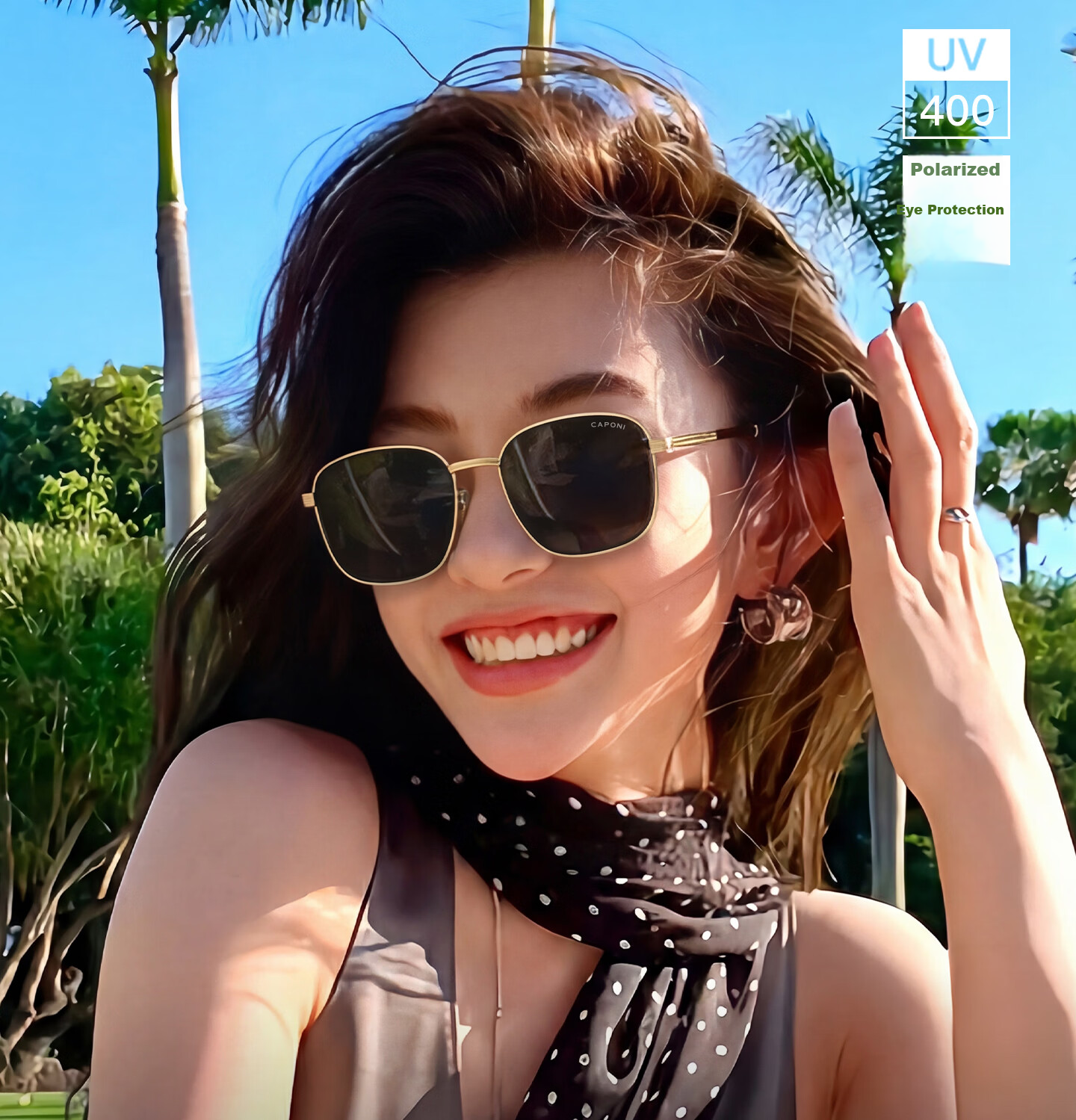 Jiaboli Polarized Sunglasses for Women Vintage Style UV Protection 2026 New Large Frame Slim Face Sunglasses 1