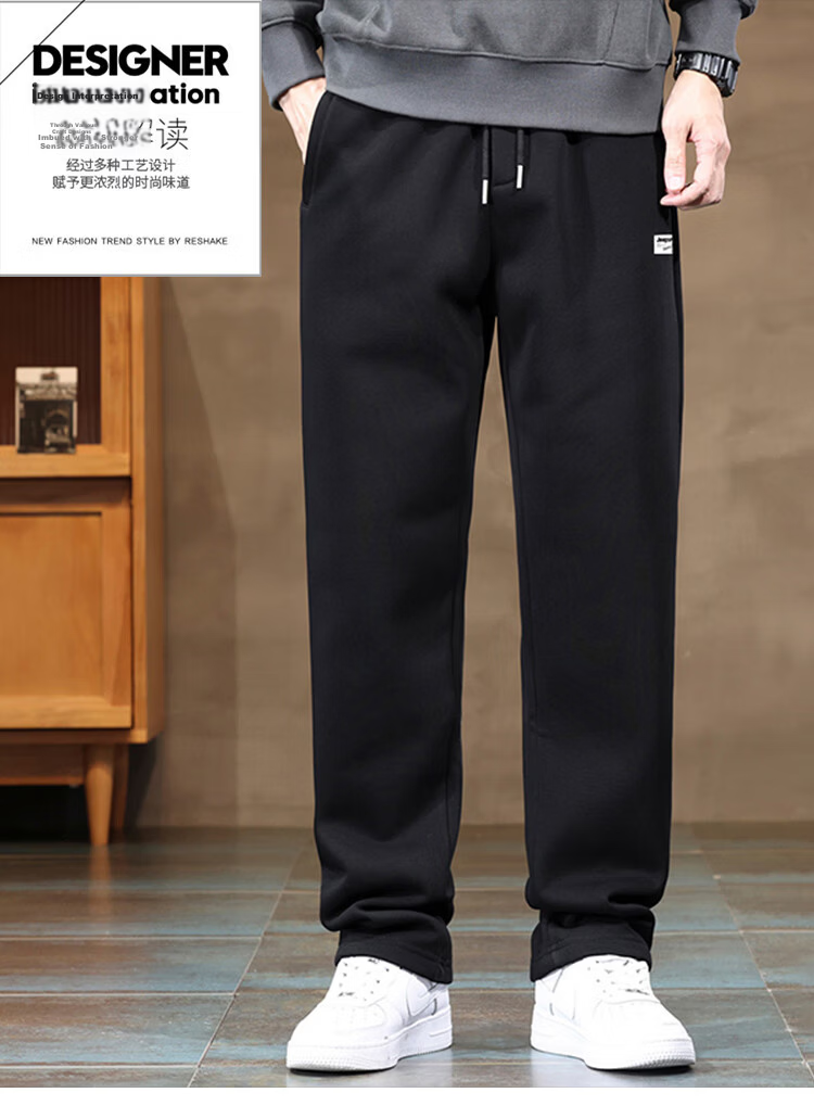 JEEP SPIRIT Ice Silk Pants for Men, Summer Quick-Dry Sports Trousers, Breathable Pants, Outdoor Straight-Leg Casual Pants for Men, Black XL 15