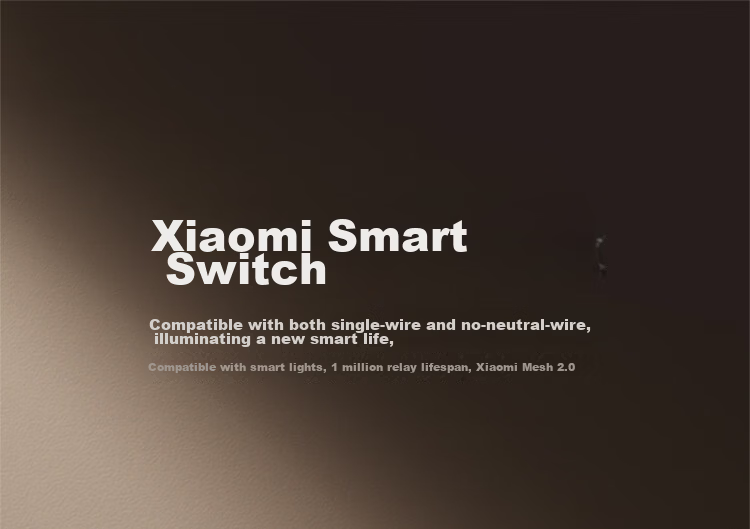 MI Smart Switch (Dual) for Mijia, Ultra-Long Lifespan, Switch Panel, Requires Gateway 4