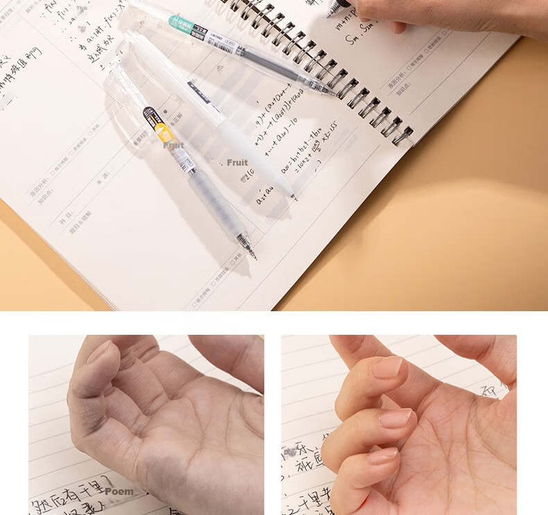 Deli Quick-Drying Retractable Exam Gel Pen, 0.5mm ST Tip, Student Practice Pen, Exam Pen, Special for Exam Preparation And Testing, Black, 12 Pens/box V5 5