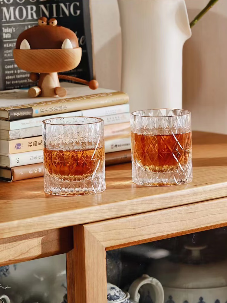MU16 Premium Edged Crystal Glass Whiskey and Beer Glass Set Wedding Gift for Men 13