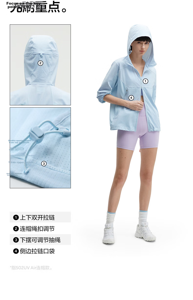 Bananain [Wang Yibo's Choice] Liangpi 502UV Air Unisex Breathable Sun Protection Jacket Sports Coat Skin-Friendly Outerwear 5