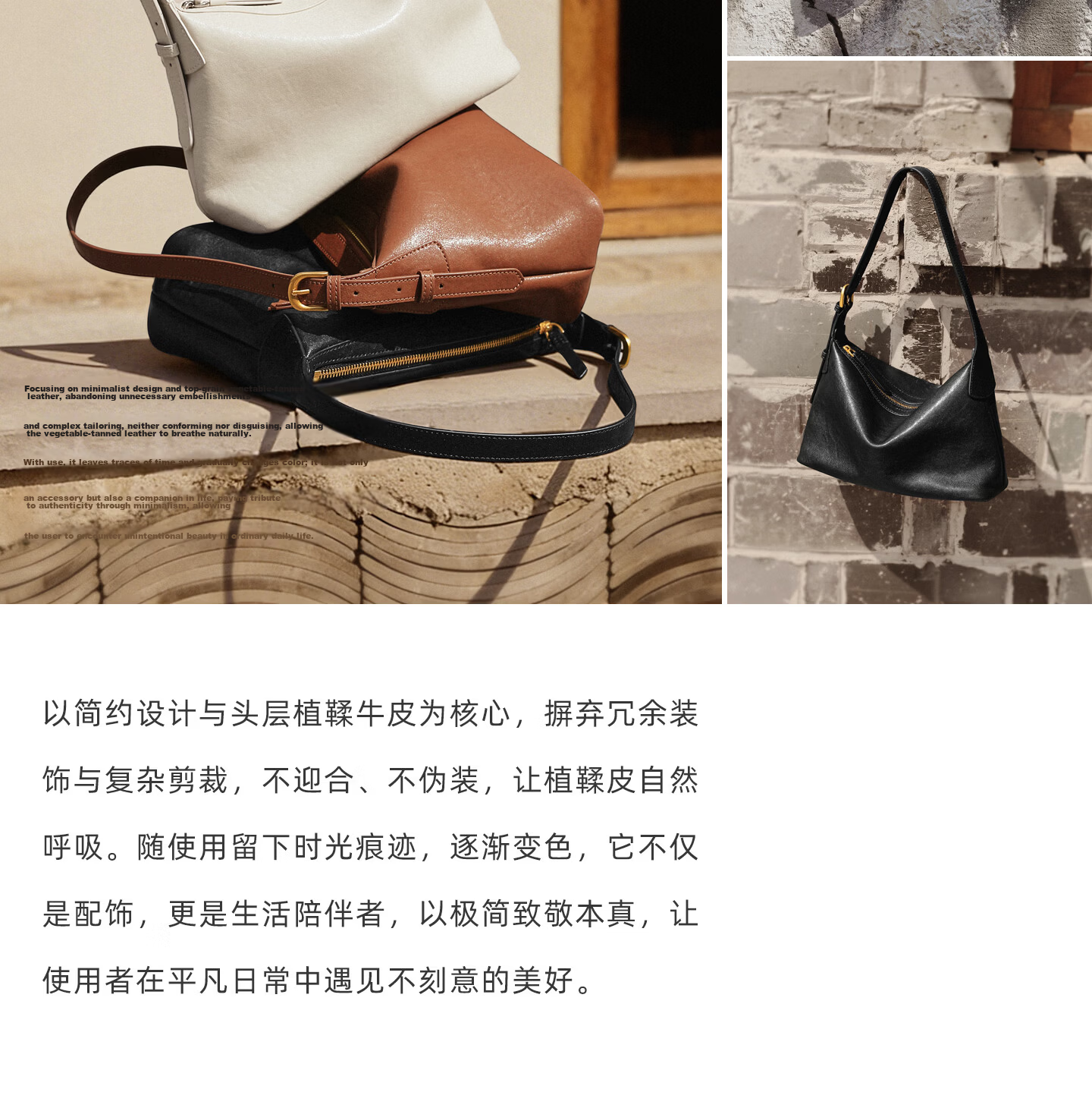 Miaodi Vegetable-Tanned Top-Grain Cowhide Hobo Underarm Tote Bag Blue Commuter Casual Shoulder Crossbody Bag for Women Qixi Festival Gift 4