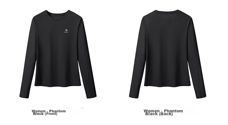 CAMEL Long Sleeve Quick-Dry T-Shirt for Women Running Fitness Crew Neck Sports Top C25CAVL6001 Pink Purple M 27