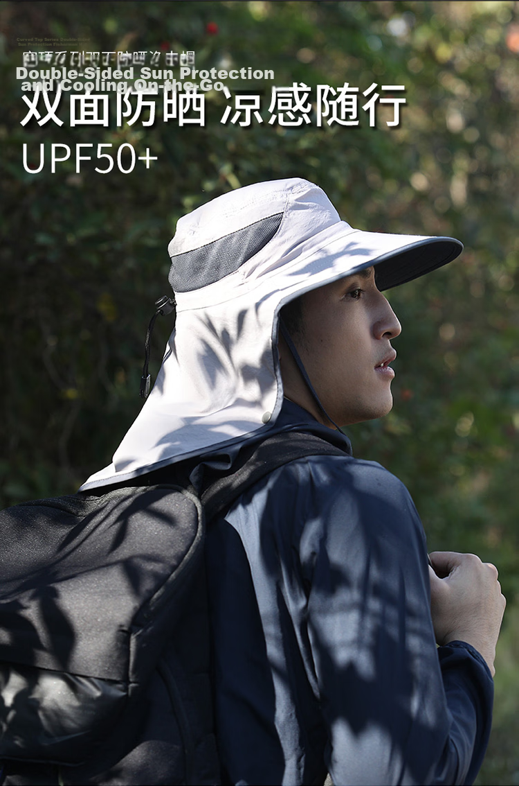 SupFire Outdoor Sunshade Hat Summer Sun Protection Hat with Detachable Face Mask for Men and Women Cycling Fishing 08 13