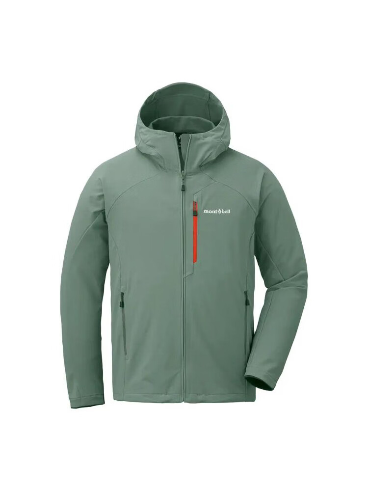 Mont-bell Men's Softshell Jacket Spring Autumn Outdoor Windproof Hiking Mountaineering Hooded Functional Coat 1106708 8