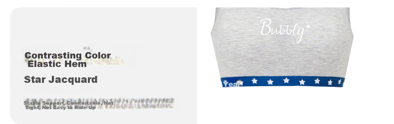 AIMER JUNIOR Girls' Developmental Antibacterial Milk Skin Patent Breathable Cup Stage 2 Short Vest Heather Gray 160 15