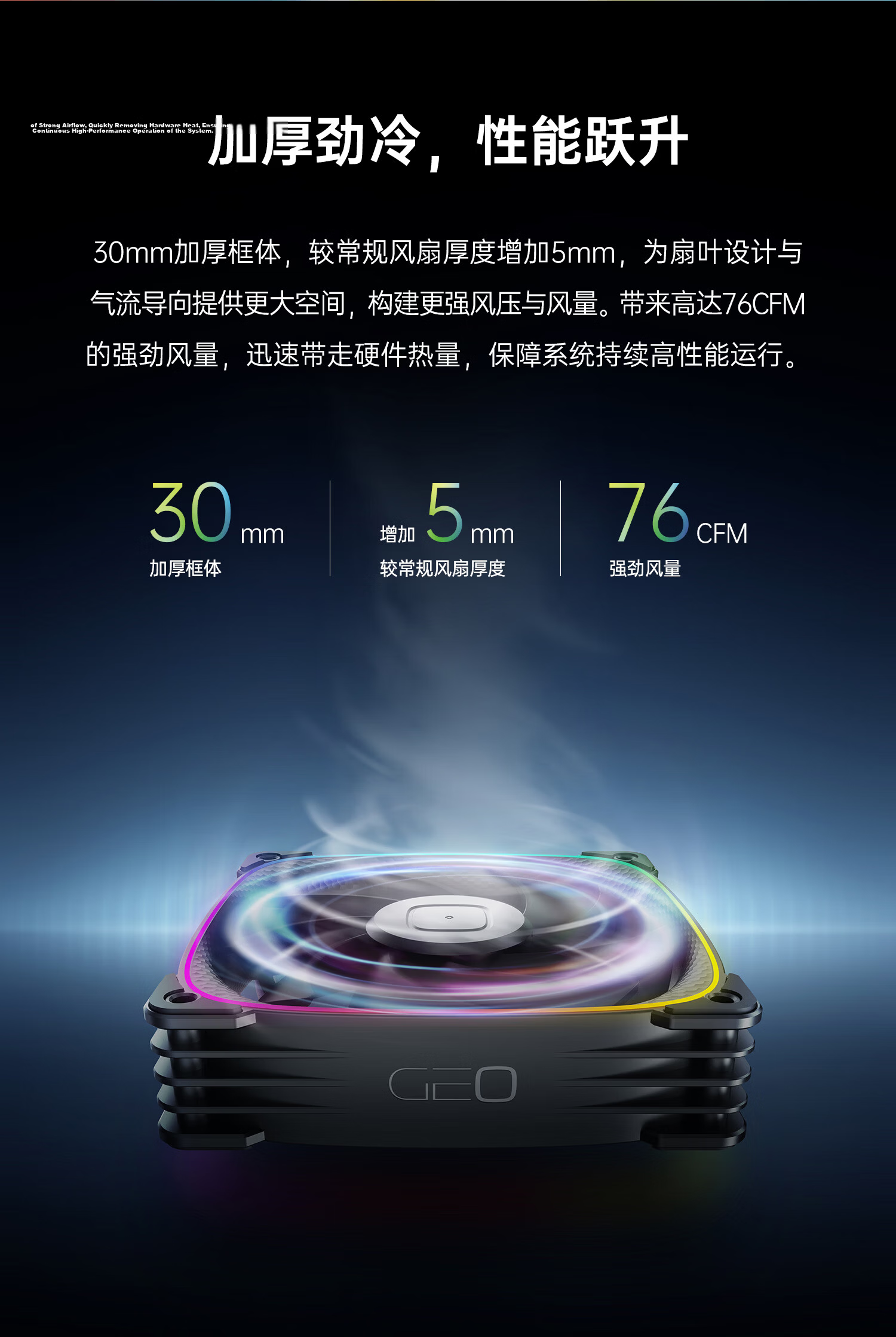 Geometric Future Dragon Scale 3003RB-12 PC Case Cooling Fan 12cm aRGB PWM Smart Daisy Chain Thick Blade Black Reverse Blade Single Pack 4