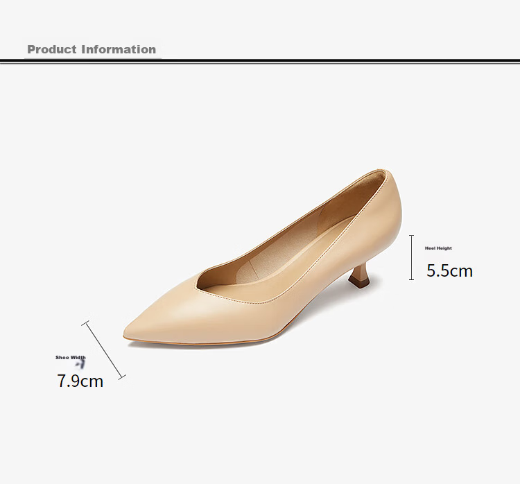Laird & Sand 26 Spring Summer Fashion Elegant Commuter Low-Cut Stiletto Pumps Women Single Shoes 6M52301 Off-White OWK 38 5