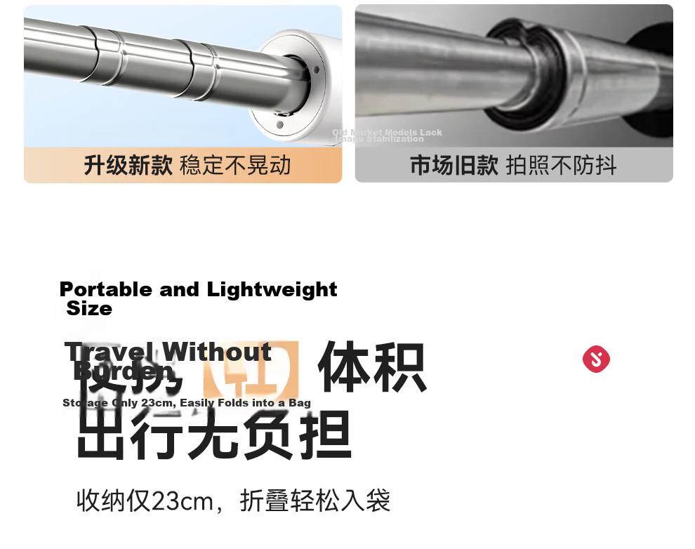 Xiaotian Selfie Stick Tripod Phone Holder Floor-Standing Live Streaming Handheld Mini Anti-Shake Telescopic Portable Compact Travel Concert Selfie 360-Degree Rotating Multifunctional Shooting Tool 7