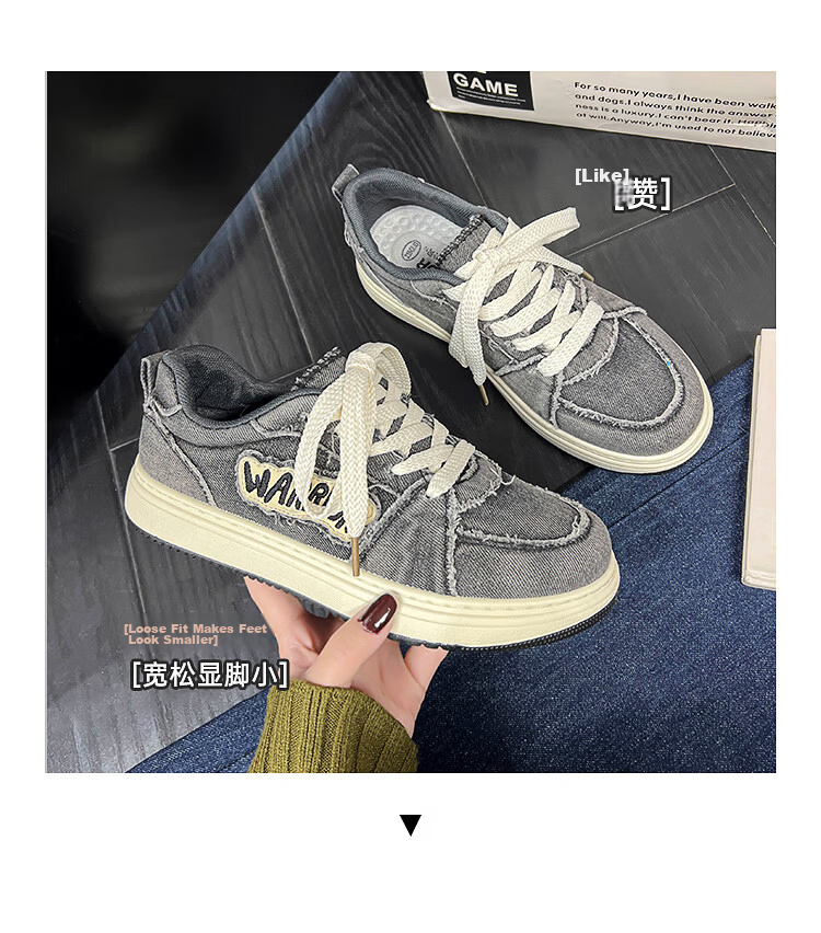 Warrior Women's 2026 Spring Autumn Fashion Sneakers Classic Versatile Retro Casual Shoes Dark Gray Size 38 18