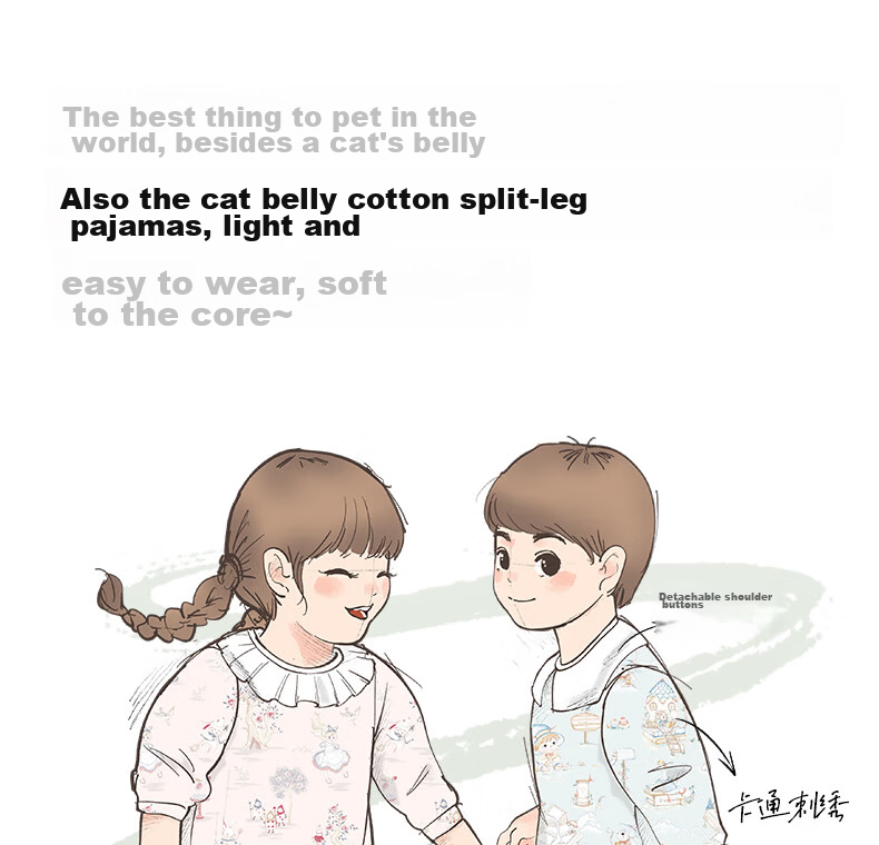 Betis Children's Pajamas Spring and Autumn Stylish New Boys Girls One-piece Baby Pure Cotton Homewear Set 3