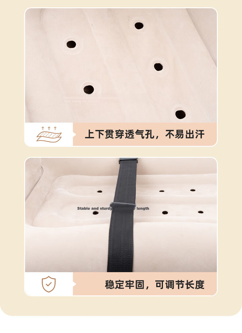 40,000 Kilometers Baby Car Sleeping Bed Infant Travel Sleeping Device Child Car Inflatable Mattress Rear Seat Car Bed 12