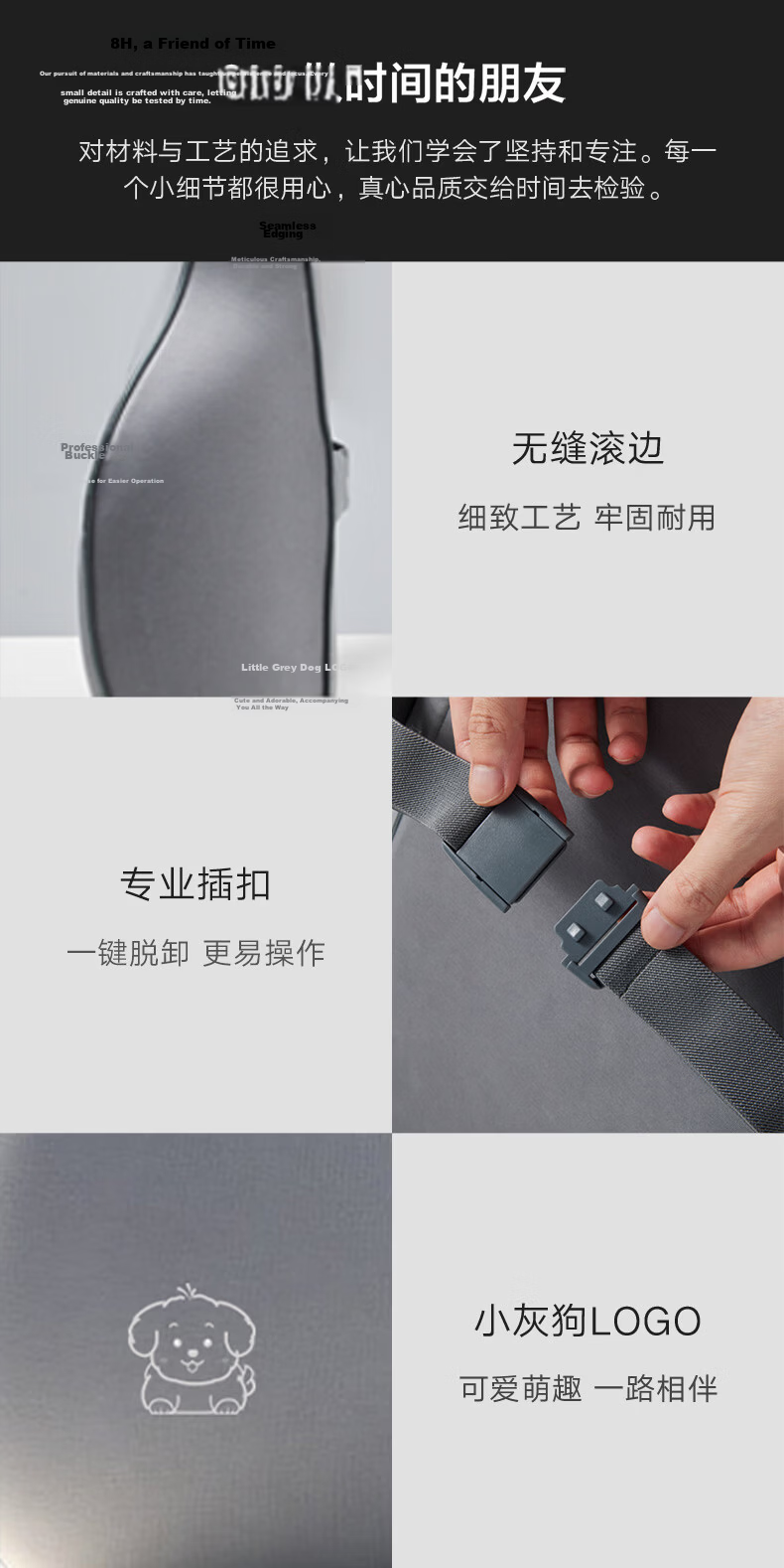 8H Car Lumbar Support Small Gray Dog Enlarged and Widened Office Home Seat Cushion Back Support Pad 21