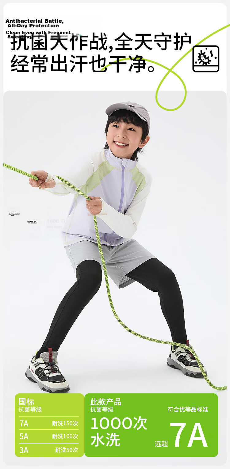 Beibei Kingdom Kids Boys and Girls Genuine Yarn Sun Protection Jacket Cool Lightweight Quick-Dry Coat Gardenia White 120 10