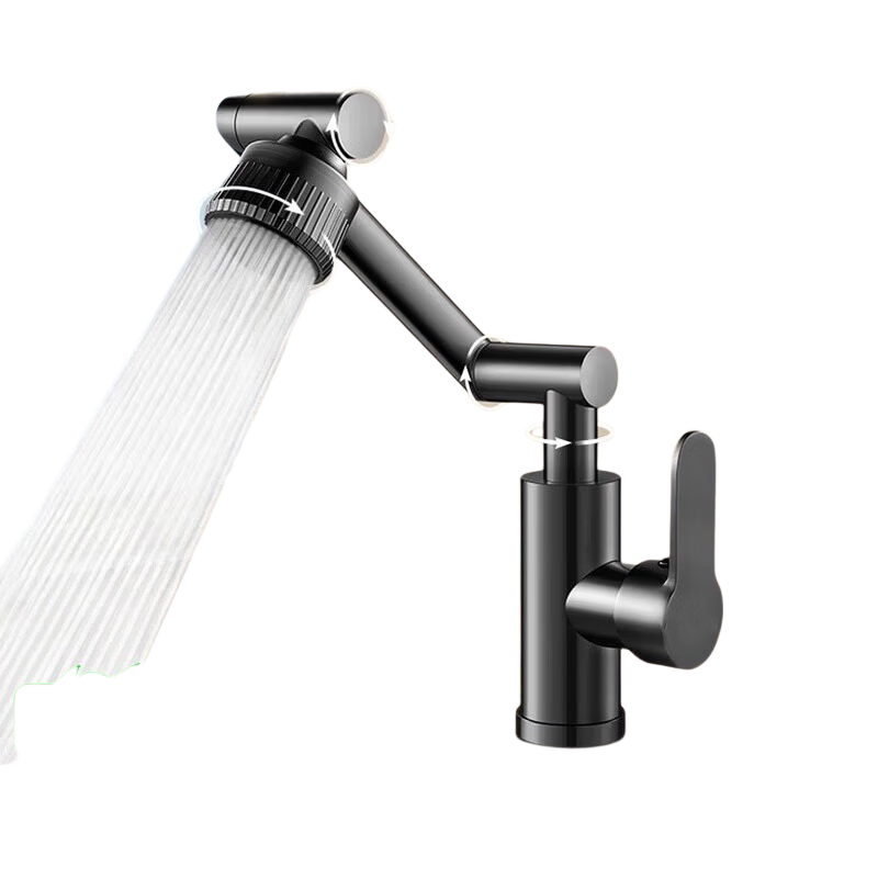 Baihan Faucet Basin Washbasin Faucet Bathroom Hot and Cold Two-in-One Mechanical Arm Basin Faucet