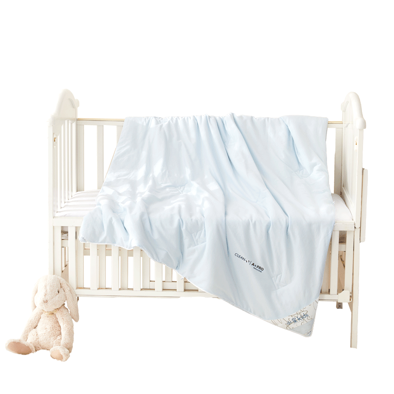MERCURY Kids A+Pro Pure Cotton Antibacterial Hypoallergenic Silk Spring And Autumn Comforter for Children ((Baby Blue) 120cm×150cm Class A