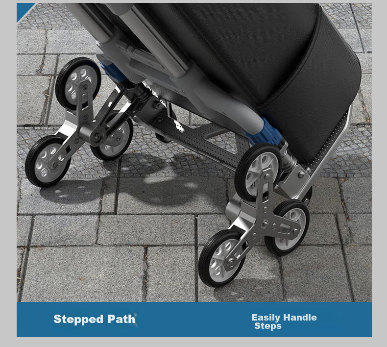HYUNDAI Aluminum Alloy Folding Hand Cart with Wear-Resistant Wheels, Shopping Bag, and Swivel Wheels 29