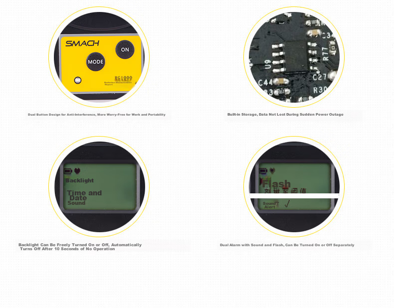 SMACH RG600 Nuclear Radiation Detector Ionizing Radiation Personal Dosimeter Alarm Geiger Counter 3