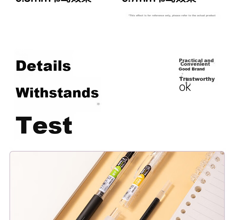 Deli Quick-Drying Retractable Exam Gel Pen, 0.5mm ST Tip, Student Practice Pen, Exam Pen, Special for Exam Preparation And Testing, Black, 12 Pens/box V5 11