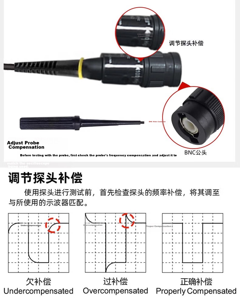 YPIO EER Pioneer YPIONEER Oscilloscope Probe P6500B 500MHz Bandwidth 10X Attenuation RMS 300V Voltage Rating 5