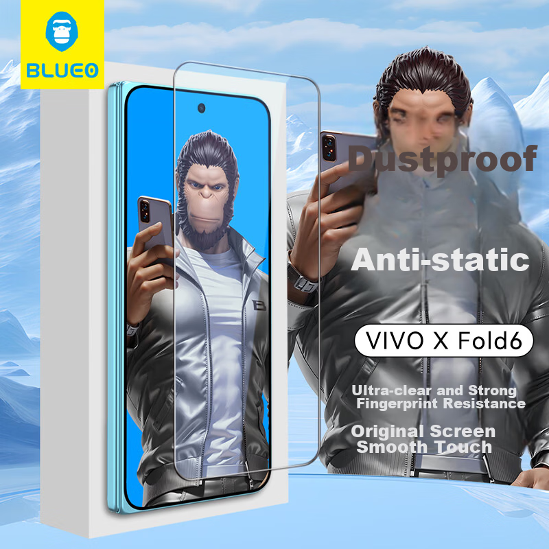 BLUEO VIVO X Fold6 Screen Protector Tempered Glass HD Smooth Anti-Drop Anti-Fingerprint Sensitive Touch Film