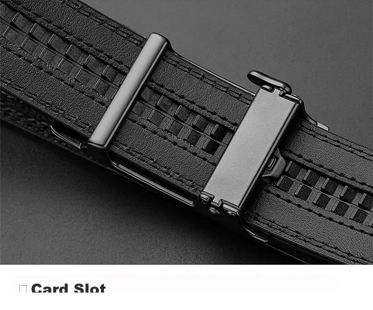CARTELO Men's Genuine Leather Belt Automatic Buckle First Layer Cowhide Casual Gift for Boyfriend 10