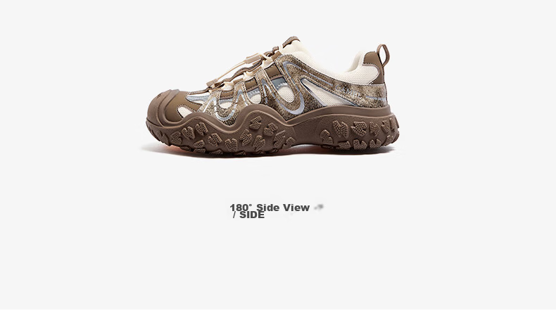CAMEL Aurora Cute Ugly Women's Outdoor Hiking Casual Shoes L26S202229 Off-White/Black (Hollow Style) Size 35 67
