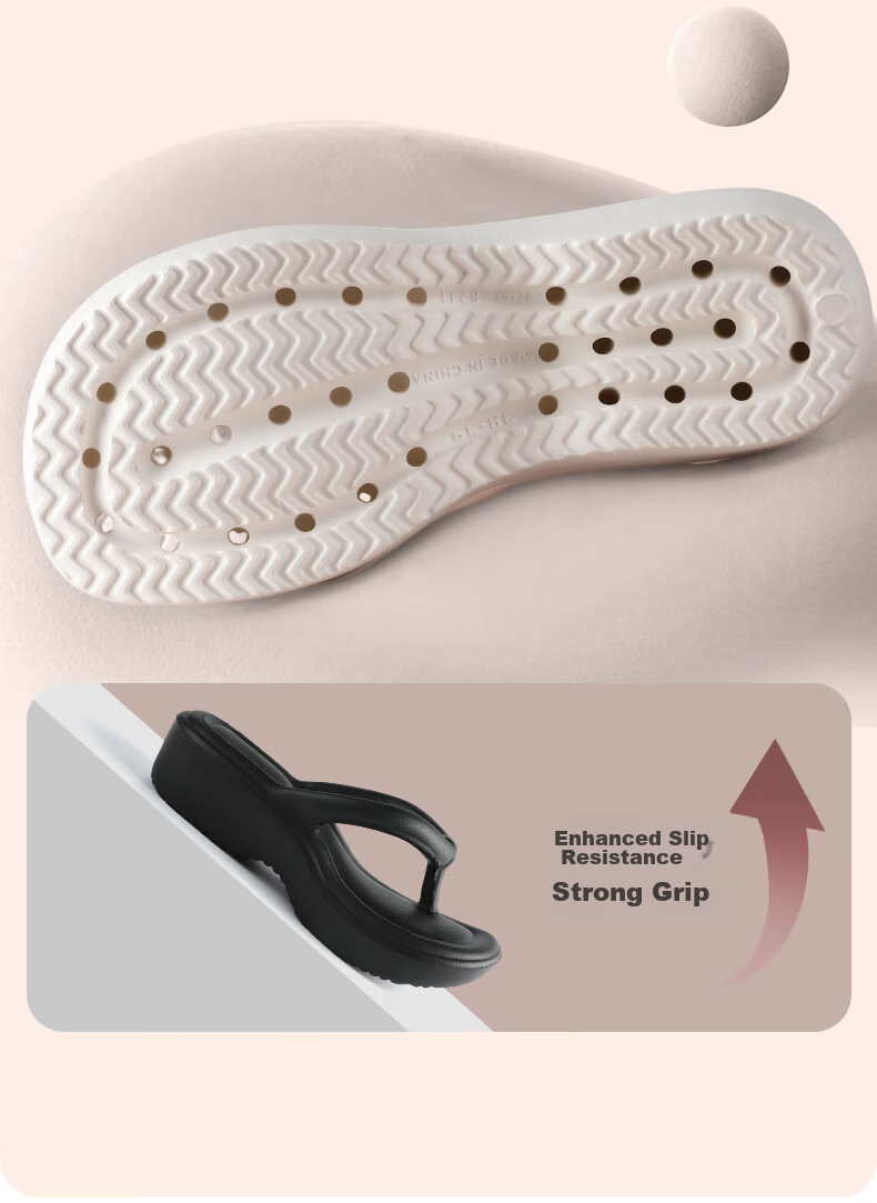 FOOTOPPO Women's Thick Sole Flip Flops Beach Sandals Summer Outdoor Wear Adult 11