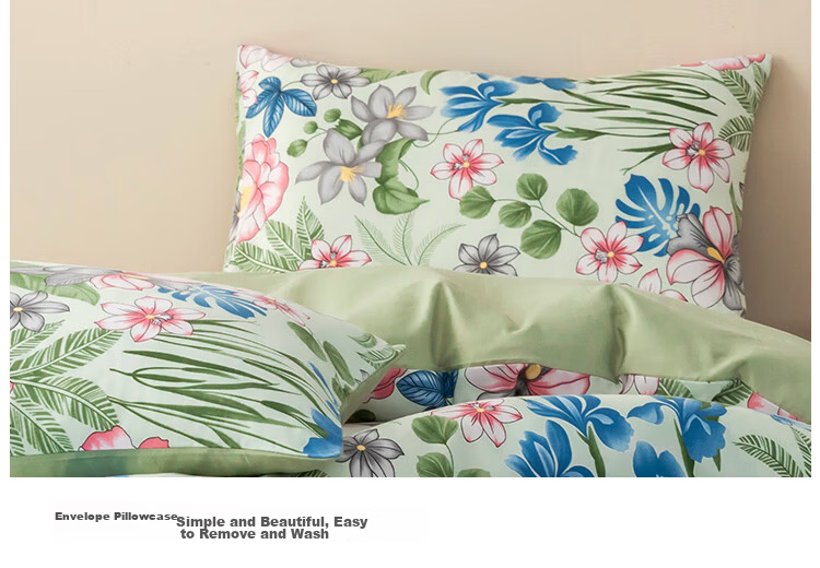 CROWN Four-Piece Bedding Set 1.5/1.8x2m Sheet All-Season Breathable Duvet Cover Pillowcase Luxury 200x230cm 15