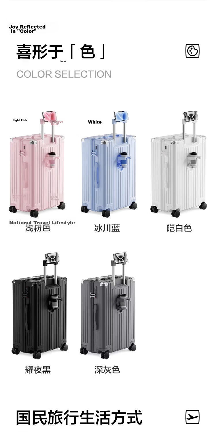 HLA Large Capacity Multifunctional Luggage Men Women Spinner Lightweight Short Trip Suitcase Obsidian Black 22 Inch 11