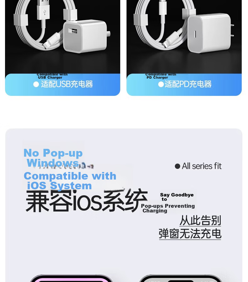 Nengshi Apple Charging Cable, Type-C Data Cable for IPhone 14/13/12/XR/8, PD Fast Charging Cable for Mobile Phones And Car Use, 2 Meters Long 4