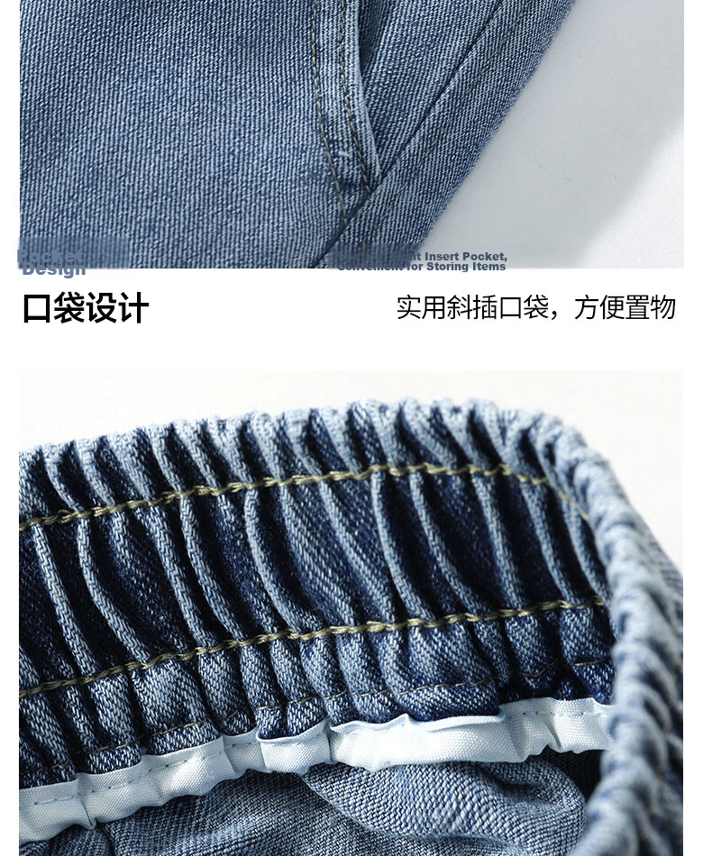 JEEP SPIRIT Men's Straight Loose Fit Jeans 2026 Spring Autumn New Casual Blue Trousers for Men 34