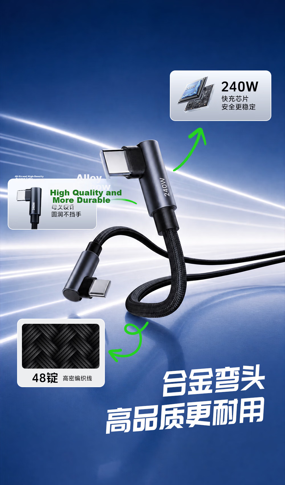 Beimo Mobile Game Elbow Adapter for Apple Data Cable iPhone 14/13/12 Pro Max/11/Xs/XR/8 Dual Elbow USB-A to Lightning 1.5m 5