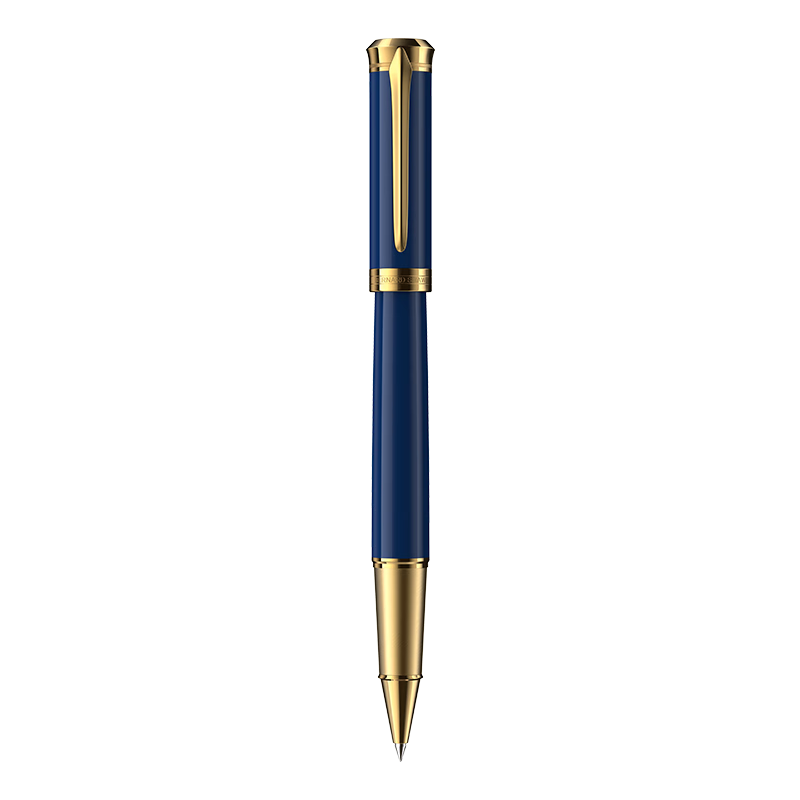 Bernard Shaw Mid-Autumn Festival And National Day Gift Ballpoint Pen High-End Light Luxury "Rongguang" Galileo Blue Single Pen Gift Box High-End Business Office Signing Pen Gift
