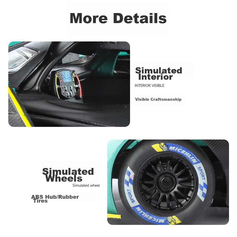 Chiyu Chewan Aston Martin Valkyrie Sports Car Model Realistic Alloy Car Toy Boys Gift 8