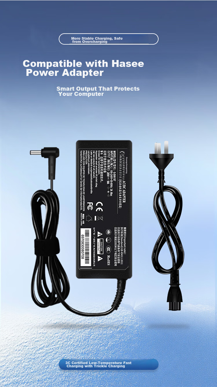 Guangchengming 20V 9A Power Adapter for Thunderobot Zero 911 Air MT, Hunter Blade 15/16, Hunter Pioneer, Dragon Slayer, MSI Raider Tank 180W Laptop Charger Cable 1