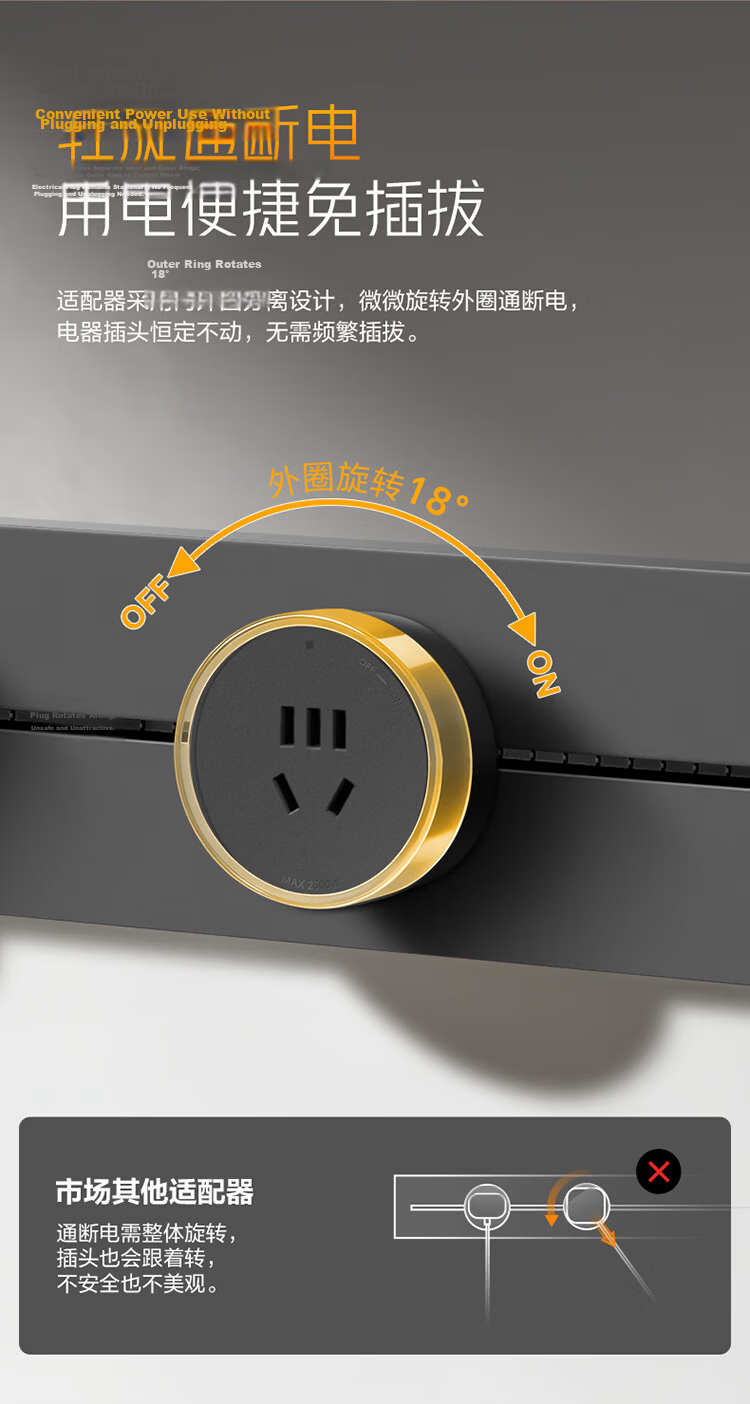 BULL Track Socket, Movable Power Strip, Rail-Type Power Strip, Sideboard Switch Socket Panel, Yuexiang Model Gb32, 100 Cm + 5 Five-Hole Ink Cloud Gray 12