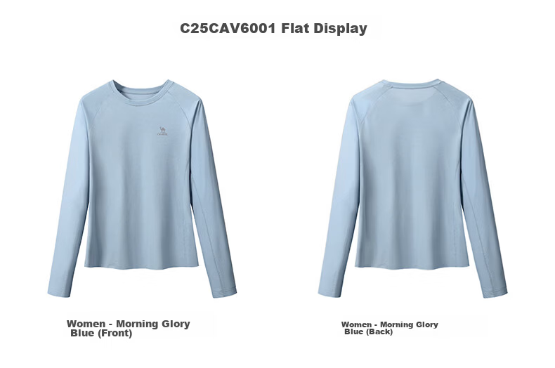 CAMEL Long Sleeve Quick-Dry T-Shirt for Women Running Fitness Crew Neck Sports Top C25CAVL6001 Pink Purple M 24