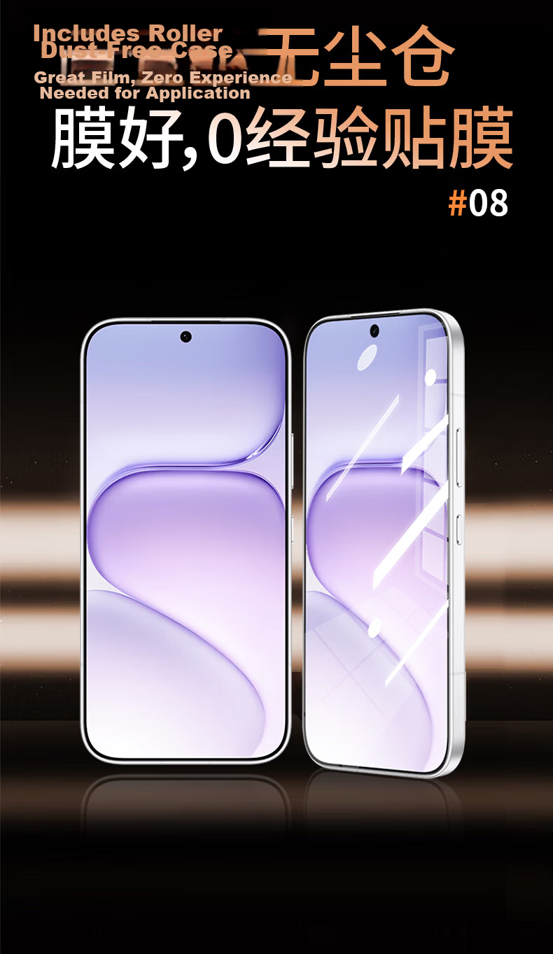 Langling Ice Porcelain Film for Honor 600 Super Edition/600 Pro Screen Protector Honor 600 Vitality Edition Hydrogel Film Non-Tempered Full Coverage Anti-Fingerprint Dust-Free Installation 16