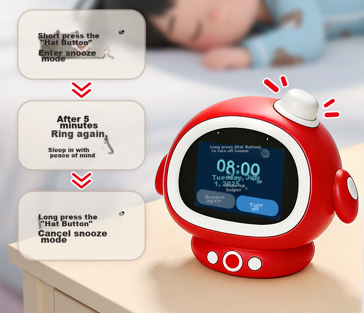 Perfect Score Elementary School Top Student AI Smart Alarm Clock Pro Edition Learning Machine Companion Robot Storytelling Device Birthday Gift for Boys and Girls 26