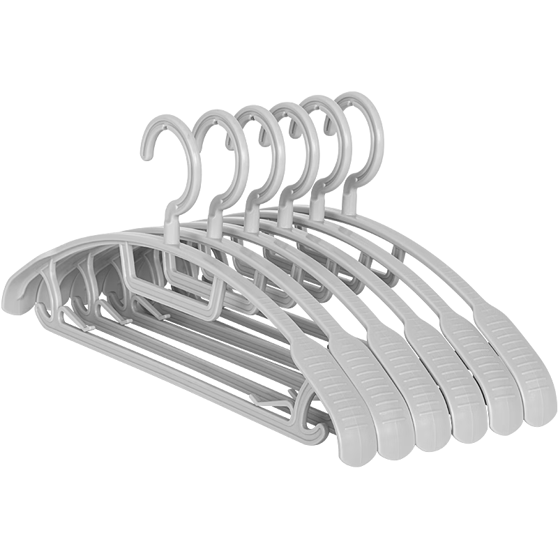 JD Original Hangers, Non-Slip Clothes Hangers, Wide Shoulder Drying Rack, Plastic Clothes Hangers, 20-Piece Set, Gray