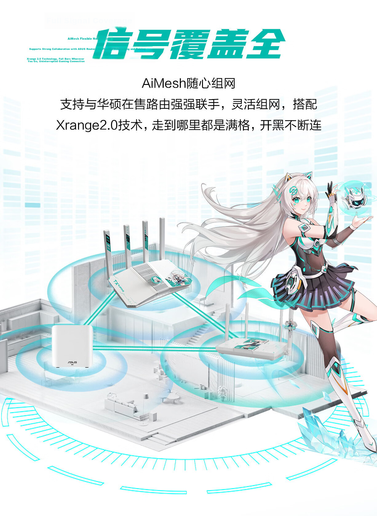 ASUS TUF Gaming Router 2 WiFi7 Gaming Router Home Wireless Gigabit Wall-Penetrating Router Whole-Home Set Aimesh Flexible Setup 7