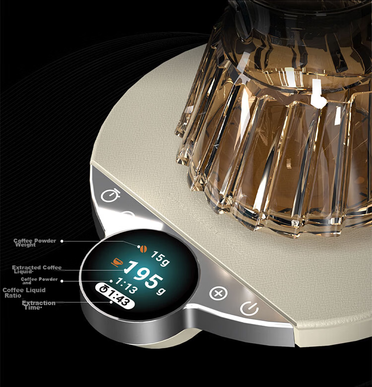 Cocinare Smart Coffee Electronic Scale BALANCE Pro with App and Color Screen, Manual Brew Coffee Scale Timer, Silver 8