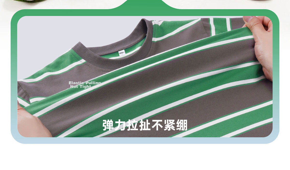 Langsha Autumn New Boys Casual Set Striped T-Shirt Outdoor Cargo Pants Green Gray 150 16