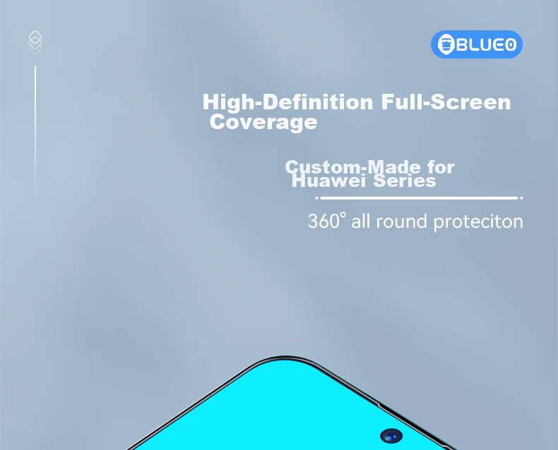 BLUEO Original Clear+ New Space Capsule Huawei Pura90 Screen Protector Pura90 Tempered Glass Anti-Static Shockproof Dust-Free Phone Film 9
